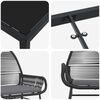 vidaXL Ensemble de salle &agrave; manger pour jardin 5 pcs Noir polyrotin
