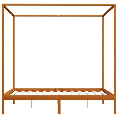 vidaXL Cadre de lit à baldaquin avec 2 tiroirs Bois de pin 160x200 cm