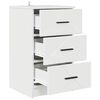 vidaXL Cabinet de chevet avec tiroir Blanc brillant 38 x 38 x 66 cm