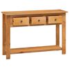 vidaXL Table console 110x35x75 cm Bois de ch&ecirc;ne solide