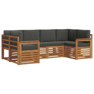 vidaXL Ensemble de canap&eacute; d'angle 6 pcs Naturel et Anthracite