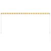 vidaXL Auvent r&eacute;tractable 300x150 cm Jaune et blanc