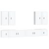 vidaXL Ensemble de meubles TV 8 pcs Blanc Bois d'ing&eacute;nierie