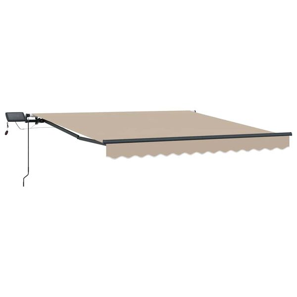 vidaXL Auvent Rétractable Beige 300 x 250 cm tissu