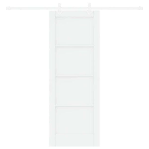 vidaXL Porte coulissante Blanc 73,5 x 198,5 cm Pin massif