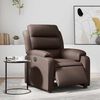 vidaXL Fauteuil inclinable &eacute;lectrique Marron Similicuir