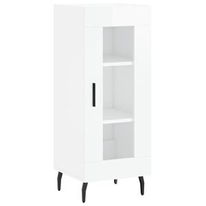 vidaXL Buffet Blanc brillant 34,5x34x90 cm Bois d'ing&eacute;nierie