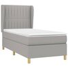 vidaXL Sommier &agrave; lattes de lit avec matelas Gris clair 80x200 cm Tissu