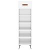vidaXL Armoire &agrave; chaussure Blanc brillant 30x35x105 cm Bois ing&eacute;nierie
