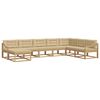vidaXL Ensemble de canap&eacute;s d'ext&eacute;rieur 8 pc Blanc et Beige