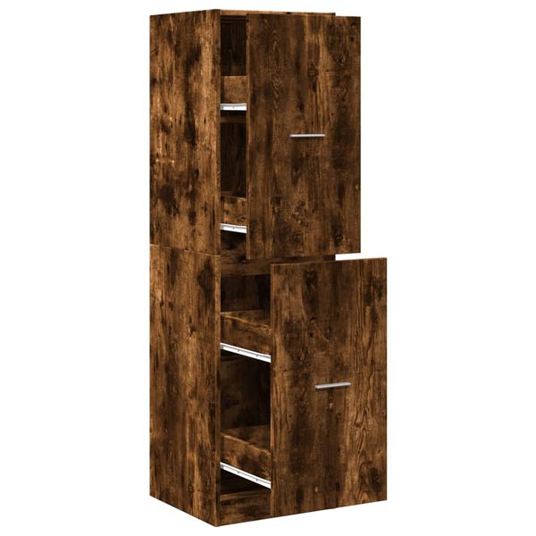 vidaXL Armoire d'apothicaire ch&ecirc;ne fum&eacute; 40x41x144,5 cm bois ing&eacute;nierie