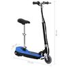 vidaXL Trottinette &eacute;lectrique avec si&egrave;ge 120 W Bleu