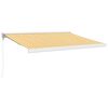 vidaXL Auvent r&eacute;tractable jaune et blanc 3,5x2,5 m tissu et aluminium