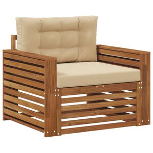 vidaXL Canap&eacute; d&rsquo;ext&eacute;rieur Bois d'acacia massif et polyester