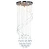 vidaXL Plafonnier avec perles de cristal Argent&eacute; Spirale G9
