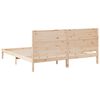 vidaXL Cadre de lit extra long sans matelas 180x210 cm bois massif