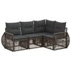 vidaXL Ensemble de canap&eacute; de jardin 4 pcs Gris et Gris fonc&eacute; polyrotin