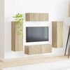 vidaXL Ensemble meuble TV 3 pcs Ch&ecirc;ne Sonoma Bois d'ing&eacute;nierie