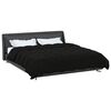 vidaXL Duvet d'hiver Matelass&eacute; Noir 200 x 200 cm Microfibre