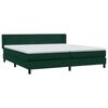 vidaXL Sommier &agrave; lattes de lit et matelas vert fonc&eacute; 180x220cm velours
