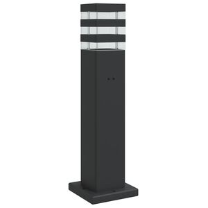vidaXL Lampadaire d'ext&eacute;rieur avec sortie noir 50 cm aluminium