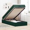 vidaXL Cadre de lit ottoman avec matelas vert fonc&eacute; 90x200 cm velours