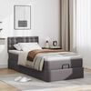 vidaXL Lit ottoman avec matelas gris 80x200 cm similicuir