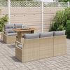 vidaXL Ensemble de canap&eacute; de jardin 6 pcs beige et gris clair