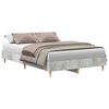 vidaXL Cadre de lit sans matelas gris b&eacute;ton 135x190 cm bois ing&eacute;nierie