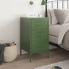 vidaXL Table de chevet vert olive 36x39x68 cm acier