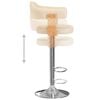 vidaXL Tabourets de bar lot de 2 cr&egrave;me bois courb&eacute; et similicuir