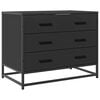 vidaXL Armoire &agrave; tiroirs noir 70x41x56 cm bois d'ing&eacute;nierie