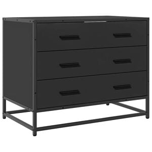 vidaXL Armoire &agrave; tiroirs noir 70x41x56 cm bois d'ing&eacute;nierie