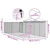 vidaXL Chenil d'ext&eacute;rieur pour chiens avec toit argent&eacute; 3x9x2,5 m