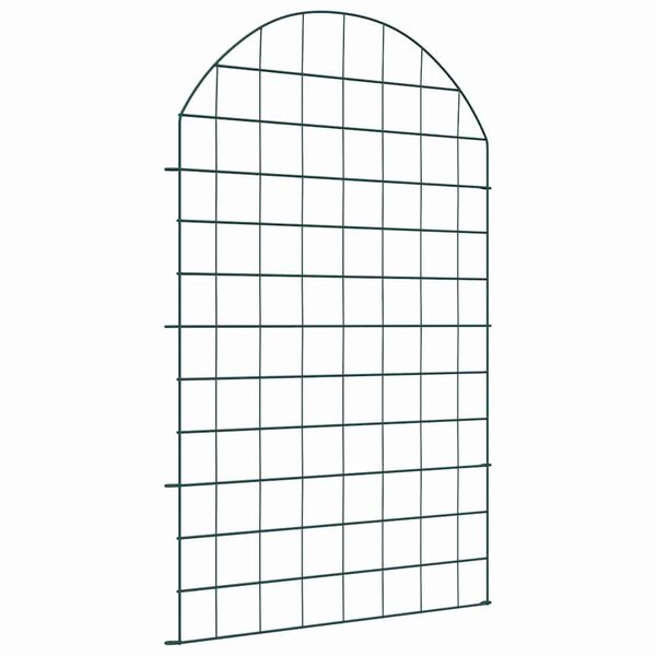vidaXL Ensemble de clôture de jardin 8 pcs Vert 50 x 80 cm Acier