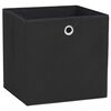 vidaXL Boîte de rangement 10 pcs Tissu non-tissé 32x32x32 cm Noir