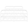 vidaXL Cadre de lit métal sans matelas et pied de lit blanc 140x190 cm