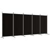 vidaXL Cloison de s&eacute;paration 5 panneaux Noir 433x180 cm Tissu
