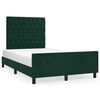 vidaXL Cadre de lit sans matelas vert fonc&eacute; 120x190 cm velours