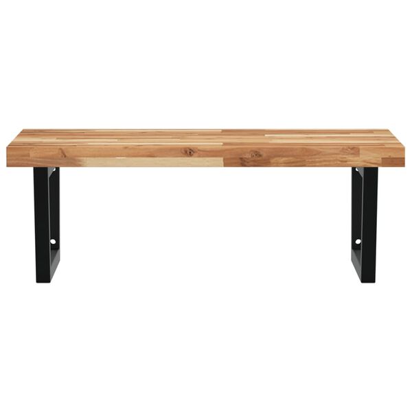 vidaXL &Eacute;tag&egrave;re de vasque murale acier et bois massif d'acacia