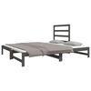 vidaXL Lit coulissant sans matelas gris 2x(90x190) cm