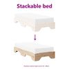 vidaXL Cadre de lit sans matelas empilable 75x190 cm bois massif