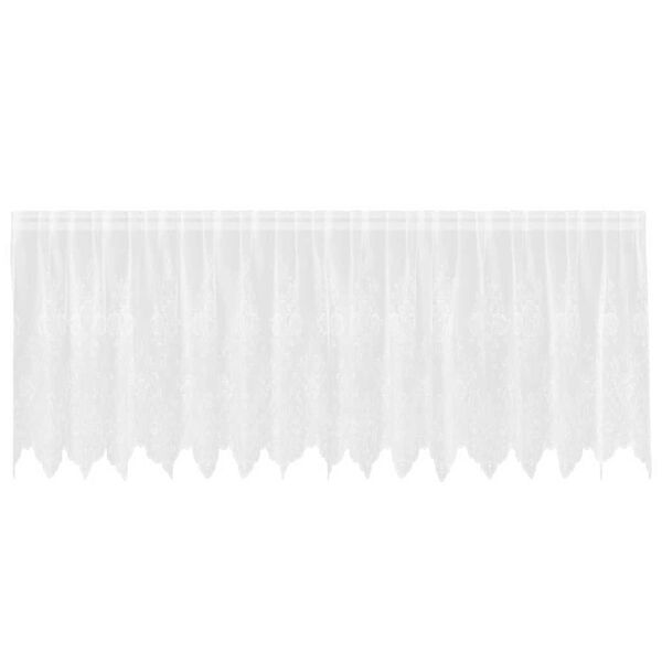 vidaXL Rideau en Dentelle avec des rideaux Blanc 80 x 400 cm Polyester