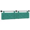 vidaXL T&ecirc;te de lit suspendue Turquoise Velours