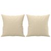 vidaXL Canap&eacute; 2 places avec oreillers d&eacute;coratifs cr&egrave;me 140 cm tissu