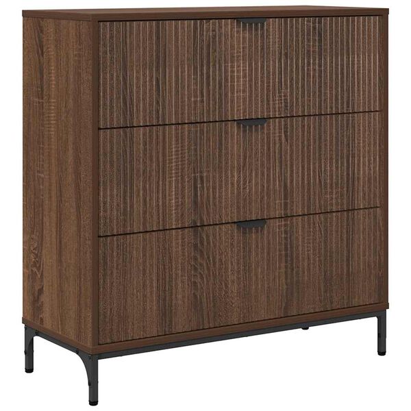 vidaXL Buffet Ch&ecirc;ne brun 79,5 x 33 x 82 cm Bois d'ing&eacute;nierie
