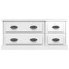 vidaXL Meuble TV blanc brillant 100x35,5x45 cm bois d'ingénierie