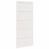 vidaXL Porte de grange Blanc 90 x 2,5 x 208 cm Bois de pin massif
