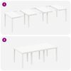vidaXL Table de jardin pour repas Blanc 200 x 100 x 73 cm polyrotin