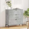vidaXL Buffet Gris b&eacute;ton 79,5 x 33 x 82 cm Bois d'ing&eacute;nierie